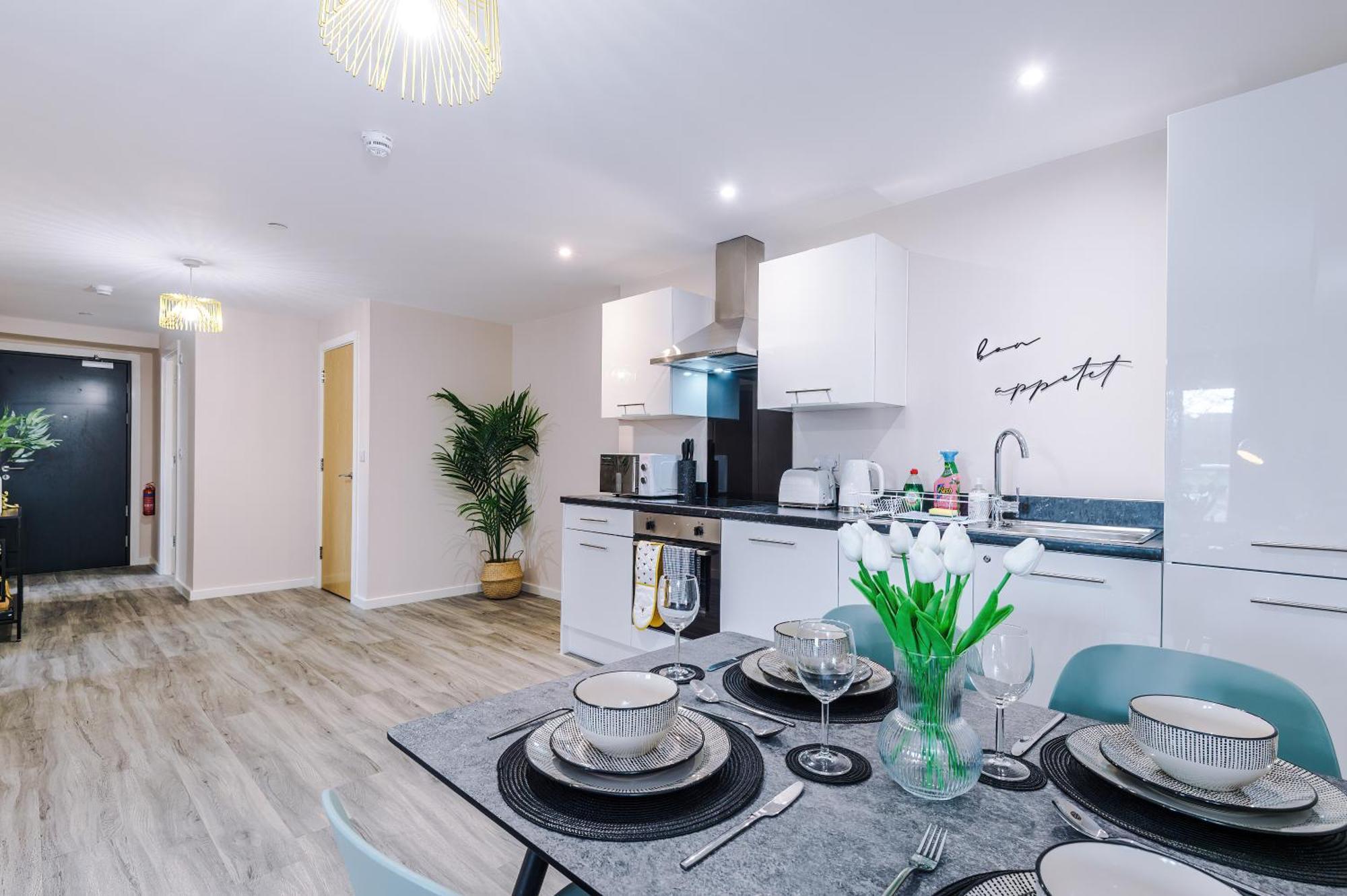 Deluxe New Build 2 Bedroom 2 Bathroom Apartment - Free Secure Parking Manchester Kültér fotó